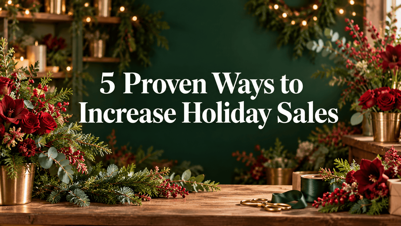 Holiday floral workshop featuring 5 proven ways to increase holiday sales