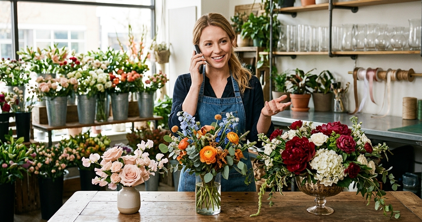 flower shop phone sales and featured floral designs