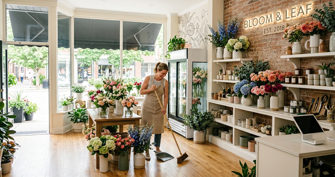 flower shop interior refresh and retail display